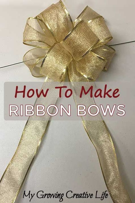 Festive Ribbon Bows: How to Make Pom Pom and Flat Ribbon Bows Julkransar Diy, How To Make A Ribbon Bow, Bow Making Tutorials, Diy Wreath Bow, Christmas Bows Diy, Homemade Bows, Fancy Bows, Christmas Tree Bows, Bows Diy Ribbon