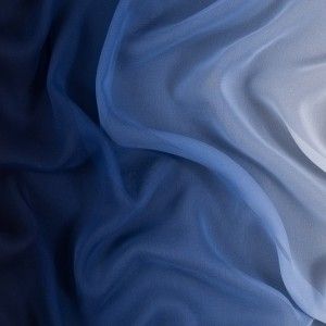 Blue and Ivory Ombre Silk Chiffon Best Ombre Hair, Printed Silk Fabric, Silk Chiffon Fabric, Silk Fabrics, Mood Fabrics, Ombre Hair Color, Silk Charmeuse, Blue Ombre, Sewing Patterns Free