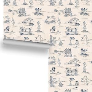 Etsy - Shopping Cart Cowboy Peel And Stick Wallpaper, Vintage Cowboy Wallpaper, Western Pattern, Shelf Liners, Hula Dancers, Vintage Cowboy, Black And White Wallpaper, Vintage Theme, Mud Room