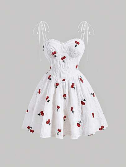 Cute Dress Outfits, Cherry Dress, Shein Outfits, Cherry Print, Mode Inspo, Really Cute Outfits, Fancy Outfits, Cami Dress, Cute Casual Outfits