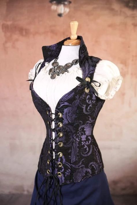 Vampire Corset, Corsets, Purple And Black, Sweetheart Neckline, Shoulder Straps, Stand Up, Victorian Dress, Collar, Purple