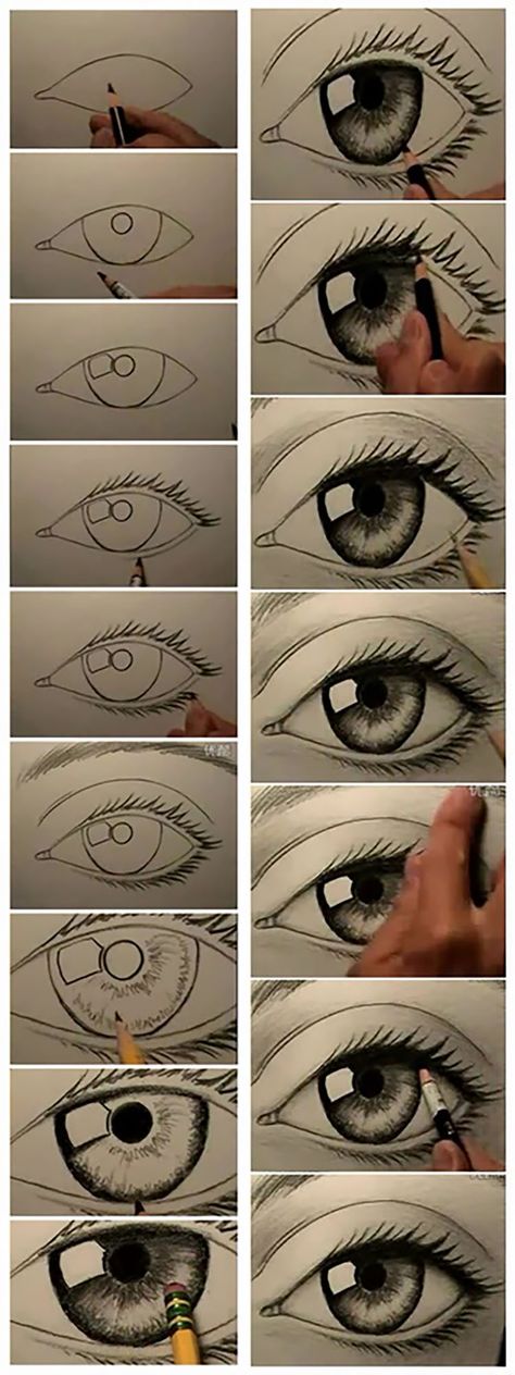 droopier Draw An Eye, Easy Pencil Drawings, رسم كاريكاتير, Realistic Eye Drawing, Pencil Drawing Tutorials, Eye Drawing Tutorials, Drawing Eyes, Drawing Hair, Eye Sketch