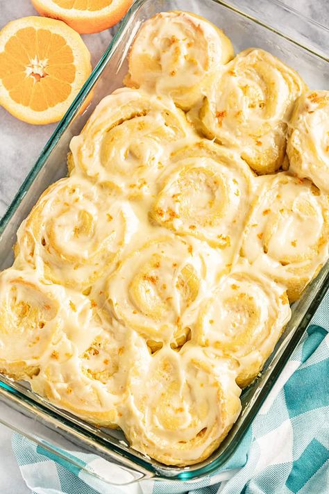 Homemade Orange Rolls, Orange Cinnamon Rolls, Orange Sweet Rolls, Orange Breakfast, Orange Cream Cheese, Sweet Roll Recipe, Orange Rolls, Breakfast Rolls, Breakfast Sweets