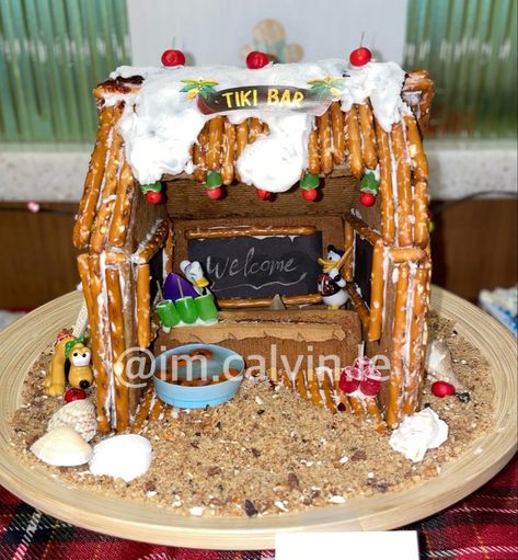 Gingerbread House Disney Tiki Bar Gingerbread House, Gingerbread Houses, Tiki Bar, Gingerbread House, Gingerbread, Ginger, Bread, Holidays, Bar