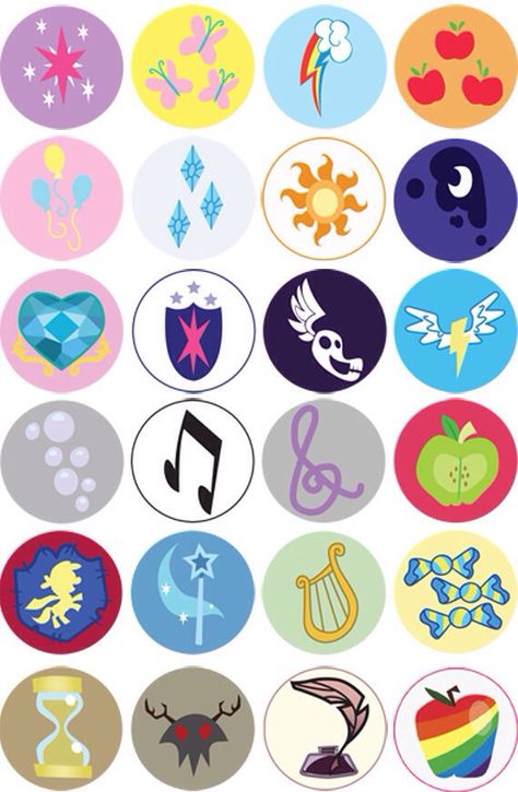 Cutie marks Cutie Mark Tattoo Ideas, Mlp Cutie Mark Tattoo, My Little Pony Tattoo Cutie Mark, Mlp Cutie Mark Ideas, My Little Pony Cutie Mark Ideas, Cutie Marks My Little Pony, Princess Luna Cutie Mark, Cutie Mark Ideas, Luna Cutie Mark