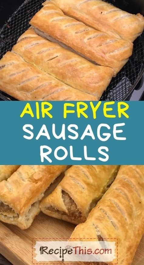 Healthy Sausage Rolls, Rolls In Air Fryer, Air Fryer Sausage, Homemade Sausage Rolls, Sausage Wrap, Sausage Rolls Recipe, Air Fryer Fish, Cook Healthy, Airfryer Recipes