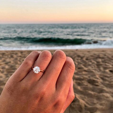 6,599 Likes, 94 Comments - Brilliant Earth (@brilliantearth) on Instagram: “What a view. 😍 Congratulations @ktong7 & @seanmg92!  Link in bio to shop this style | Elodie…” Circle Engagement Rings, Ring Selfie, Dream Wedding Ring, Future Engagement Rings, Batumi, Princess Cut Engagement Rings, Simple Engagement Rings, Dream Engagement, Dream Engagement Rings