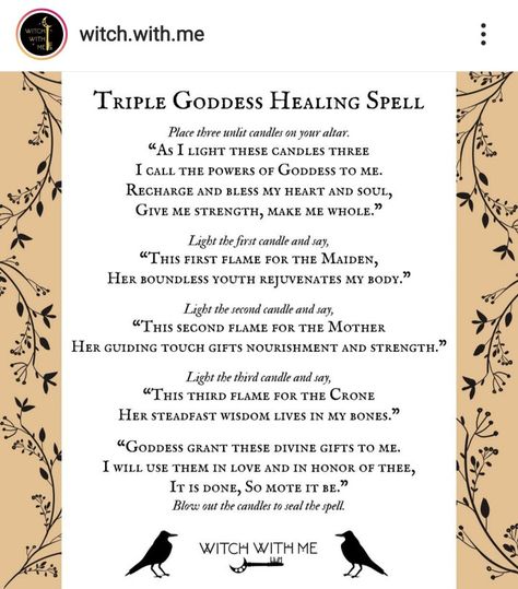 Health Spells Magic, Spells To Heal Illness, Latin Witch Spells, Spell For Healing, Wiccan Prayers, Glamor Magic, Spell Chants, Hekate Goddess, Simple Spells