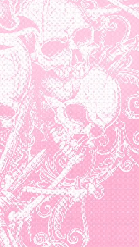 Hot Pink Skeleton Aesthetic, Pink Gothic Aesthetic Wallpaper, Creepy Kawaii Wallpaper, Pink Creepy Wallpaper, Goth Pink Wallpaper, Creepy Pink Aesthetic Wallpaper, Pink Monster Wallpaper, Gothic Pink Wallpaper, Grunge Pink Wallpaper