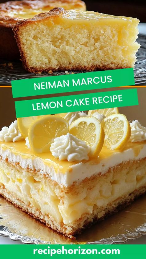 Neiman Marcus Lemon Cake Recipe – Recipe Horizon Niemann Marcus Cake, Olive Garden Lemon Cream Cake, Neiman Marcus Cake, Lemon Cream Cake, Lemon Cake Recipe, Vegetarian Cake, Refreshing Desserts, Lemon Cream, No Sugar Foods