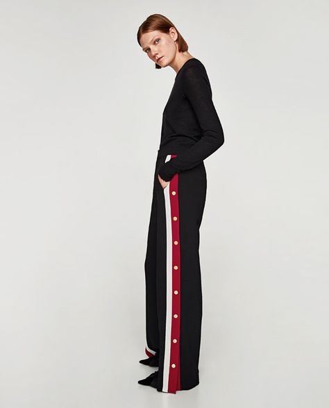 Side Stripe Trousers, Harem Pants Women, Striped Wide Leg Pants, Cycling Shorts, Mode Inspo, Sporty Outfits, Date Outfits, Fashion Details, Pajamas Women