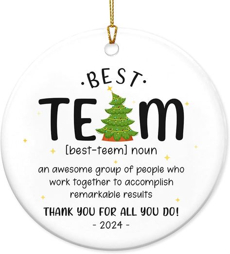 Amazon.com: TEEZWONDER Team Gifts for Employees, Coworkers Christmas Ornaments 2024 - Christmas Coworker Appreciation, Team Gifts, Group Gifts for Coworkers - Christmas Decorations Ceramic Ornaments : Home & Kitchen Coworker Appreciation, Boss Christmas, Secret Santa Ideas, Gifts For Employees, Santa Ideas, Coworkers Christmas, Coworker Gifts, Employee Appreciation Gifts, Group Gifts