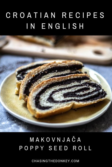 Croatia Travel Blog: Here is an easy Makovnjača recipe. This poppyseed roll is actually a traditional Croatian dessert that doesn’t have an exact historical story, but tastes oh-so-good! Croatian Recipes In English, Croatian Deserts, Croatia Recipes, Poppyseed Roll, Croatian Cakes, Poppy Seed Roll, Balkan Recipes, Croation Recipes, Croatian Food Desserts