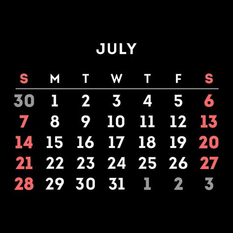 July 2024 month calendar. Vector illustration. July Month Calendar 2024, July Month, July Calendar, Calendar Vector, Month Calendar, 2024 Calendar, Calendar 2024, Vector Png, Vector Art