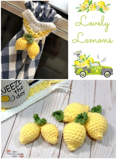 Lemon Amigurumi, Farmhouse Table Kitchen, Mountain Crochet, Crochet Fruit, Lemon Patterns, Crochet Food, Lemon Decor, Crochet Kitchen, Yarn Projects