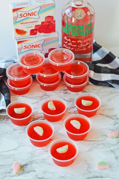 Watermelon Vodka Jello Shots Jello Shots With Whipped Cream Vodka, Jello Shots Whipped Vodka, Watermelon Jello Slices Vodka, Birthday Cake Vodka, Fireball Jello Shots, Blue Hawaiian Jello Shots, Absolute Watermelon Vodka Recipes, Pina Colada Jello Shots, Watermelon Jello Shots