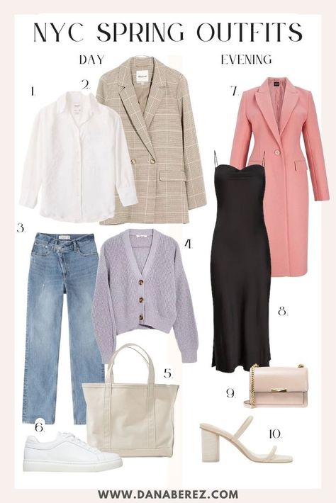 What to Pack for a Trip to NYC: NYC Packing List by Season. Everything you need to pack plus a free NYC Packing List checklist to keep you organized. Nyc Outfits Street Styles, Spring Nyc Outfit, Nyc Outfits Spring, Nyc Packing List, New York Spring Outfits, New York In November, Nyc Spring Outfits, Summer Fashion Outfits Beach, Nyc Outfit Ideas