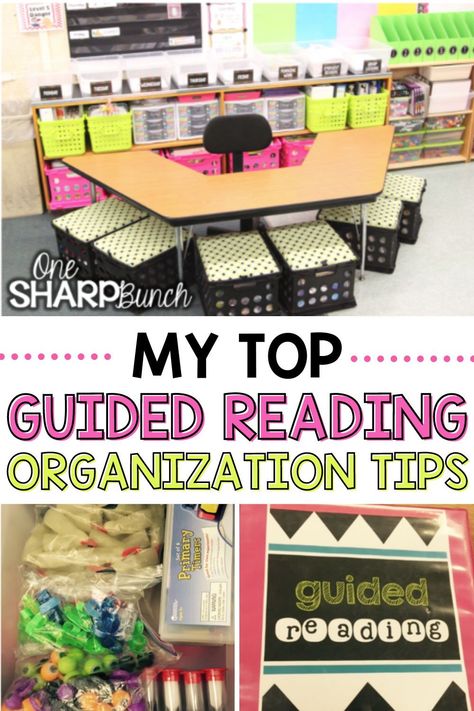 Are you looking for guided reading organization tips? Today on the blog, I share how I organize my guided reading materials, schedule out my guided reading groups, as well as how I plan my guided reading lessons! Creating a guided reading schedule can feel overwhelming so I’m also giving away a free guided reading planning sheet which I use in my guided reading binder. Get your small reading groups organized today with these teaching tips. Reading Specialist Classroom, Kindergarten Reading Groups, Reading Group Organization, Wilson Reading Program, Small Reading Groups, Guided Reading Binder, Guided Reading Organization, Guided Reading Table, Reading Schedule