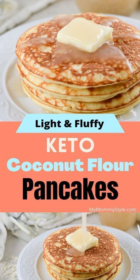 These keto coconut flour pancakes are very similar to the classic pancakes you know and love! These homemade pancakes are soft, fluffy, easy to make, and delicious. These pancakes take just a few ingredients, which makes for a perfect breakfast option. Try these healthy coconut flour pancakes today! Keto Pancakes Coconut Flour, Pancakes Low Carb, Best Keto Pancakes, Desayuno Keto, Comidas Keto, Coconut Flour Pancakes, Coconut Flour Recipes, Flour Pancakes, Keto Recipes Breakfast