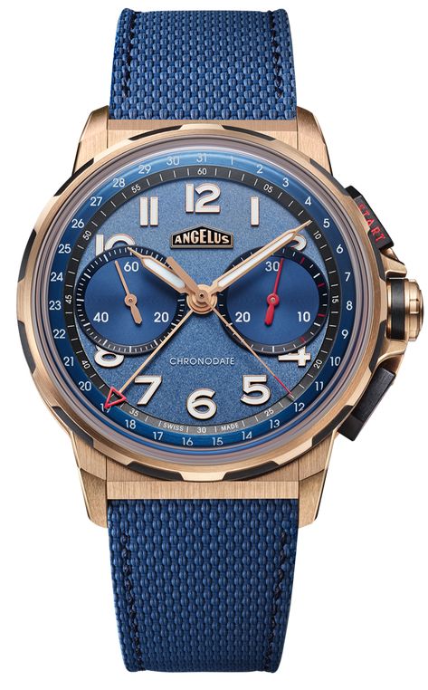 Angelus Watches, The Angelus, 80th Anniversary, Blue Watches, New Watch, Dynamic Design, Watch Faces, 80 Years, Men's Watches