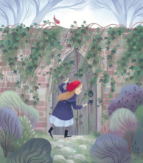 Secret Garden Illustration, Secret Garden Book, Frances Hodgson Burnett, Garden Illustration, Castle In The Sky, The Secret Garden, Picture Illustration, Children's Literature, Childrens Illustrations