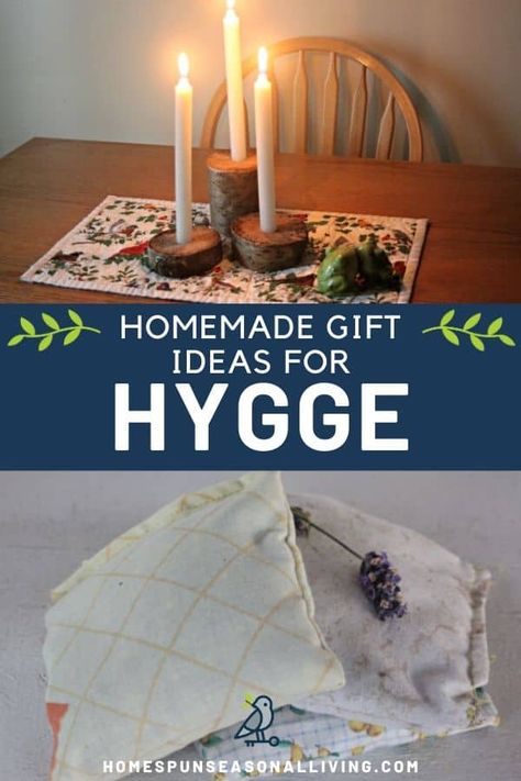 Share your love of seasonal and cozy living with homemade hygge gifts. Get easy and fun ideas for home, body, and other gifts with the curated collection of tutorials on our blog. #diyideas #hygge #homemadegifts Hygge Crafts, Driftwood Candle Holders, Homemade Gift Ideas, Hygge Living, Hygge Christmas, Hygge Gifts, Gifts To Make, Spring Pillows, Home Body