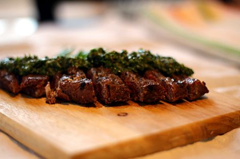 Espresso-Rubbed Steak with Chimichurri Sauce - The Wanderlust Kitchen Coffee Rubbed Steak, Steak With Chimichurri, Steak With Chimichurri Sauce, Argentinian Food, Chimichurri Sauce, Steak Recipes, Coffee Recipes, Om Nom, Espresso Machine