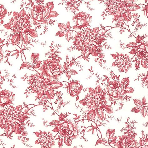 Estilo Kitsch, Red Toile, Toile Print, Project Red, Toile Pattern, Botanical Flower Art, Background Vintage, Decoupage Paper, Botanical Flowers