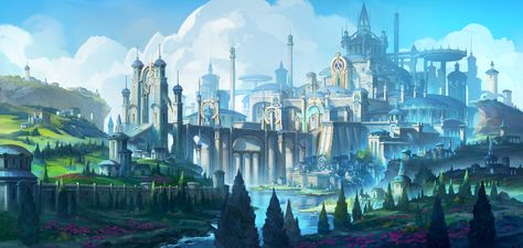 ArtStation - Fantasy castle illustration Castle Illustration, Anime Kingdom, Castle Background, Anime Places, Fantasy Town, Fantasy Background, Fantasy City, Fantasy Castle, Fantasy Places