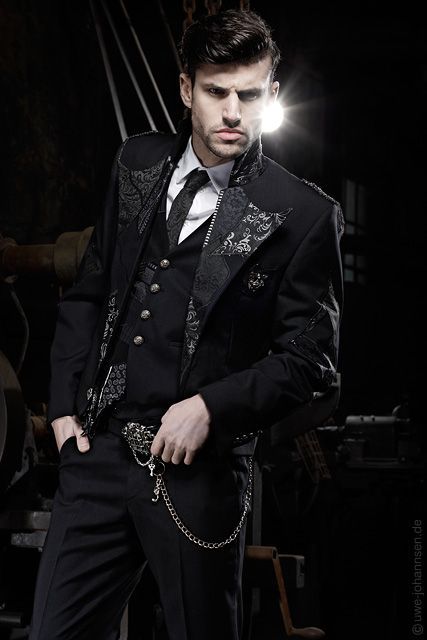 Lucardis Feist | Gothic Glamour | Pinterest | Clothes For Men ... Goth Guys, Gothic Men, Goth Wedding, Lee Pace, Sharp Dressed Man, Gothic Wedding, Gothic Outfits, Benedict Cumberbatch, Fantasy Clothing