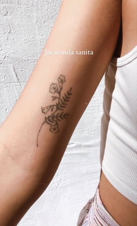 Jacaranda Flower Tattoo, Jacaranda Tattoo, Colombian Tattoo Ideas, Colombian Tattoo, Tree Tattoo Black, Ideas Uñas, Bad Drawings, Line Art Tattoos, Art Tattoos