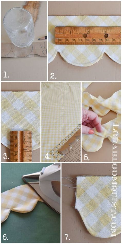 What can you do with an old chair? Turn it into a decor accent by giving it a DIY scalloped edge chair seat. This adorable chair seat will add whimsy and cottage charm to any corner of your home. Here's the step-by-step visual how-to to guide you. #howto #DIY #upholstery #chairseat #cottagestyle #cottagedecor #oldchairideas Diy Upholstery, Reading Diy, Upholstery Trim, Sewing Machine Projects, Old Chair, Upholstery Foam, Cottage Charm, Craft Day, Scallop Edge