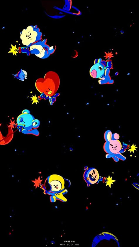 Bts Characters, Bt21 Wallpaper, Wallpaper Islami, Unicorn Wallpaper Cute, Iphone Wallpaper Bts, Cute Lockscreens, Unicorn Wallpaper, Cute Panda Wallpaper, Wallpaper Bts