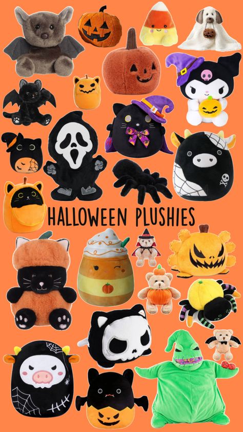 cozy, plush, comfy, spooky Halloween Stuffed Animals, Spooky Plushies, Halloween Plushies, Boo Baskets, Cozy Halloween, Boo Basket, Halloween Animals, Free Halloween, Basket Ideas