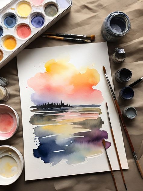 How to Use Watercolor Paint: A Guide for Beginners - Watercolour Workshop Watercolour Art Beginners, Watercolour Painting For Beginners, Beginners Watercolour, Watercolour Wash, Watercolour Techniques, Watercolor Painting For Beginners, Watercolor Instruction, Rose Sketch, Watercolor Supplies