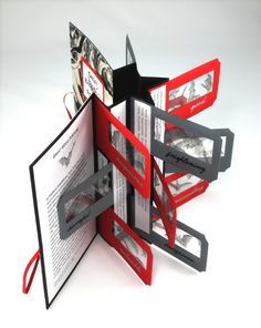 ♥♥♥  ♥ Accordion fan folded book with flags. Use as inspiration. ♥ Handmade Portfolio, Flag Book, My Introduction, Tunnel Book, Buch Design, Artists Books, Accordion Book, Accordion Fold, Creative Books