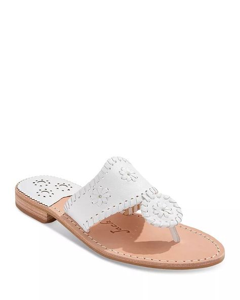 Women's Jacks Whipstitch Slip On Thong Slide Sandals | Bloomingdale's (US) Jack Rogers Sandals, Outfit Plan, White Sandals, Jack Rogers, Summer Outfit, Summer Shoes, Slide Sandals, Black Silver, Shoes Sandals