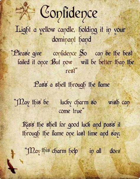 Confidence spell to do for someone else...  I'm going to print out & write in their names in the appropriate places, perform the spell and then burn the paper and place in a small pink bag.  Place the bag in the bottom of a small decorative jar then place the shell on top of the pink bag, like a pillow or display cloth would be used. Going to do this during a full moon for max effect.  And put a stop wagging tongues spell as well. Voodoo Child, Witchcraft Spells For Beginners, Witch Board, Spells For Beginners, Magic Spell Book, Eclectic Witch, Magick Spells, Wiccan Spell Book, Candle Magick