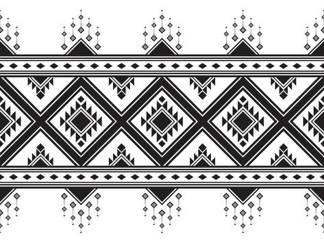 Ikat Art, Fabric Pattern Design, Ethnic Pattern Design, Fabric Patterns Design, Black And White Fabric, Ikat Pattern, Ethnic Patterns, Fabric Pattern, Design Vector