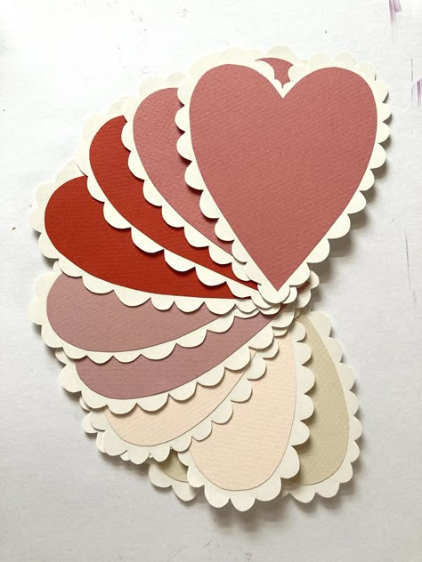 Cut Paper Collage Valentine Mini Tutorial — the flower wife | jen k Valentine Paper Crafts, Heart Template, Sweet Violets, Homemade Valentines, Paper Heart, Flower Center, Collage Paper, Red Paint, Colored Paper