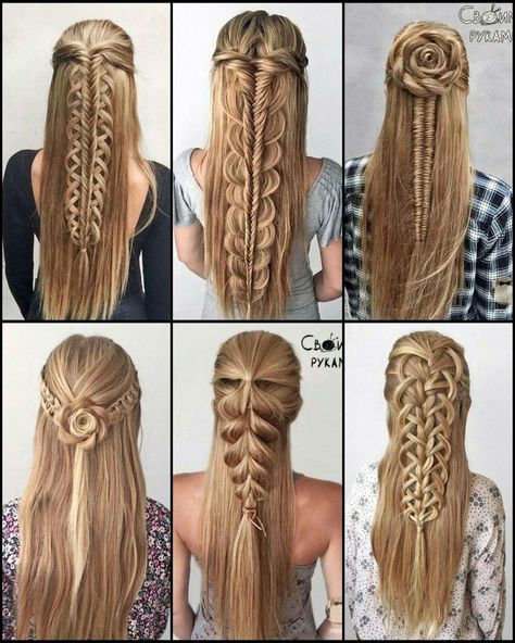 Elvish Hairstyles, Medieval Hair, Celtic Hair, Medieval Hairstyles, Viking Wedding, Viking Hair, Hair Braid Videos, Fantasy Hair, Girls Hairstyles Braids