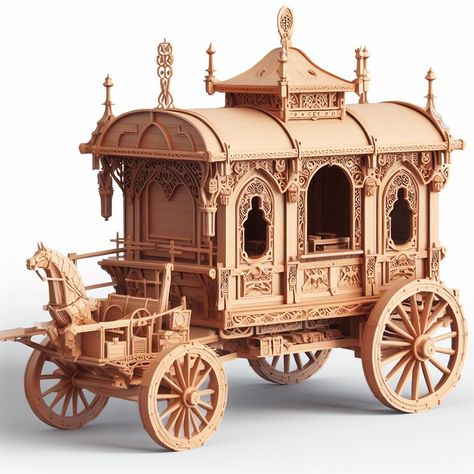 3d Environment Modeling, Fantasy Transport, Environment Modeling, Pumpkin Carriage, 3d Environment, Merry Go Round, Wood Work, Boats, Trailer