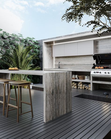 Create your own backyard oasis with the timeless beauty of Travertino Silver ✨⁠ This stunning outdoor setup features an island, waterfall accent wall and a sleek outside kitchen backsplash, blending elegance with nature effortlessly. Perfect for Miami's sunny vibes, this unique travertine stone brings tranquility to your backyard retreat.⁠ Visit Armina Stone Miami tooday!⁠ #floridarenovation #backyardrenovation #backyarddesign #backyardoasis #stoneinstallation #miamibackyard #miamirealestate Island Waterfall, Outside Kitchen, Sunny Vibes, Backyard Renovations, Miami Real Estate, Travertine Stone, Backyard Retreat, Outdoor Kitchens, Inspiration Boards