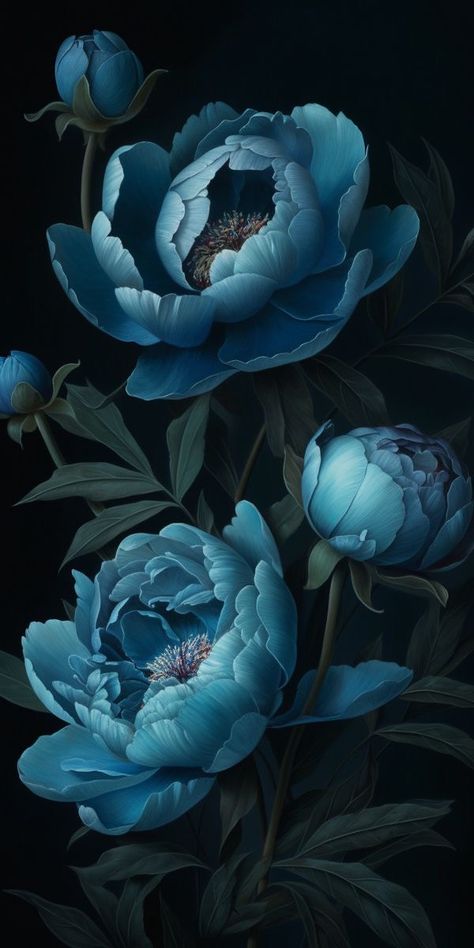 Flores Wallpaper, Minimalistic Tattoo, Qhd Wallpaper, Peony Wallpaper, Blue Peonies, Lovely Flowers Wallpaper, Minimalist Tattoos, Abstract Art Wallpaper, Wallpaper Nature Flowers