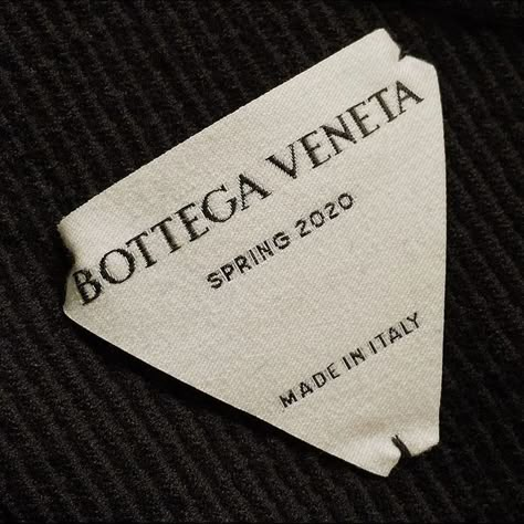 Bottega Veneta Logo, Clothing Labels Design, Magnolia Parks, Labels Design, New Bottega, Branding Inspo, Clothing Tags, Tag Design, Woven Labels