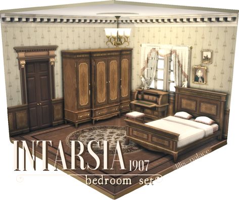 Sims 4 Beds, Bedroom Stools, Victorian Bed, Furniture Shops, Sims 4 Bedroom, Victorian Bedroom, Sims 4 House Design, Sims Building, Victorian Furniture