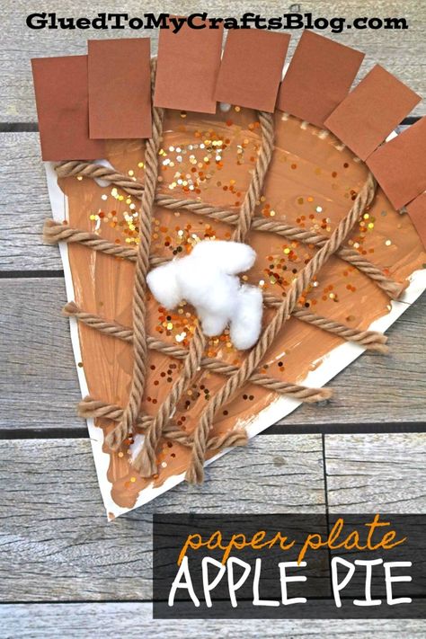 Apple Pie Craft, Apple Pie Slice, Budget Thanksgiving, Pie Craft, Dessert Thanksgiving, Thanksgiving Crafts Preschool, Apple Slice, Thanksgiving Paper, November Crafts