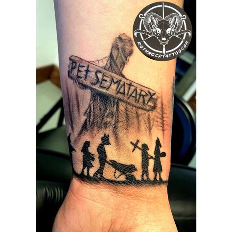 They Live Tattoo, Cujo Tattoo, Horror Inspired Tattoos, Thriller Tattoo, Pet Cemetery Tattoo, Horror Movie Tattoos Ideas Sleeve, The Stand Tattoo Stephen King, Funny Horror Tattoo, Classic Horror Tattoo