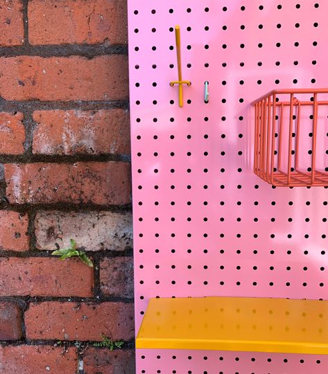 Colorful Pegboard, Cricut Pegboard, Art Organisation, Henna Business, Peg Board Walls, Ballet Shop, Wfh Office, Conference Room Design, Nails Tattoo