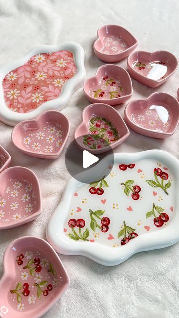 CAMILLA CREATIONS® on Instagram: "Heart jewelry dishes & new trinket dishes are making an appearance for my upcoming 🌸PINK DROP🌸 on Sunday July 21 @ 11am EST 🌈  I’ll be working really hard over the next 2 weeks to make as many pink items as humanly possible 😎😝" Camilla Creations, Heart Trinket Dish, Jewelry Dishes, Pink Items, Instagram Heart, Jewelry Dish, Trinket Dish, Heart Jewelry, Trinket Dishes